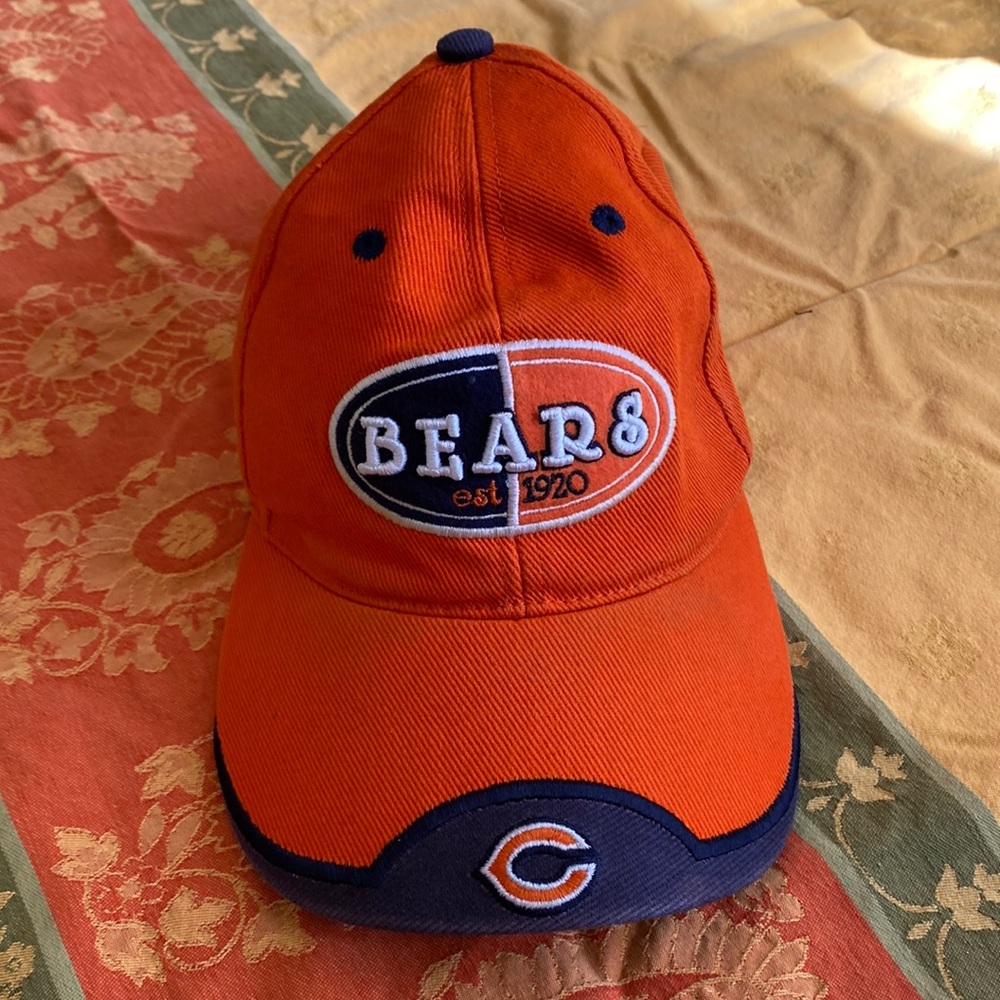 Bears NFL Authentic Irange and Navy Blue Cap mens